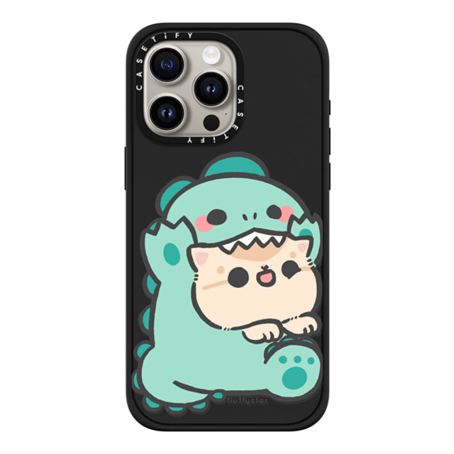 fluffystar x CASETiFY iPhone 15 Pro Max ケース マットブラック インパクトケース MagSafe対応 Bobo Dino