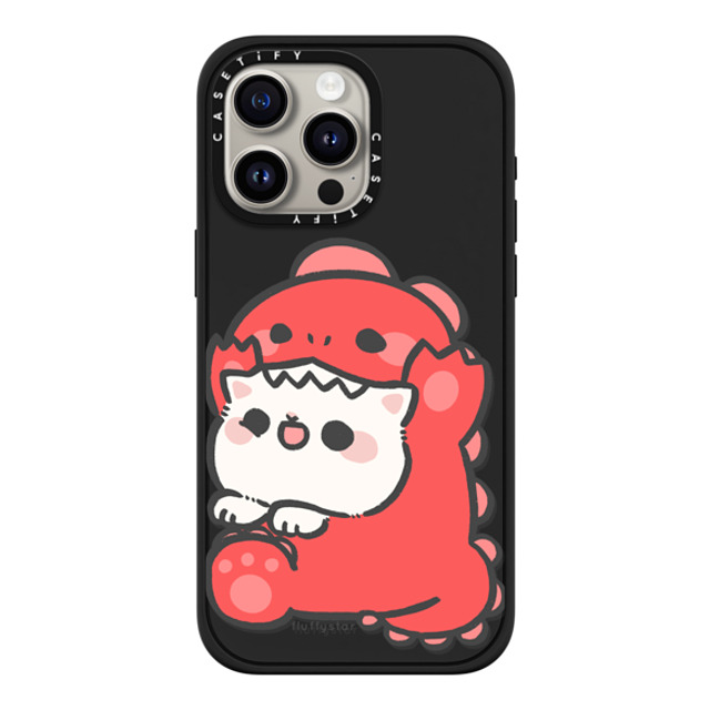 fluffystar x CASETiFY iPhone 15 Pro Max ケース マットブラック インパクトケース MagSafe対応 Nini Dino