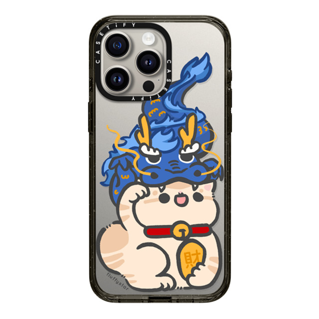 fluffystar x CASETiFY iPhone 15 Pro Max ケース ブラック インパクトケース Bobo in Dragon Year