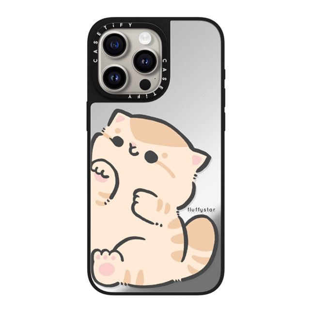 fluffystar x CASETiFY iPhone 15 Pro Max ケース Silver on Black ミラーケース MagSafe対応 With Bobo