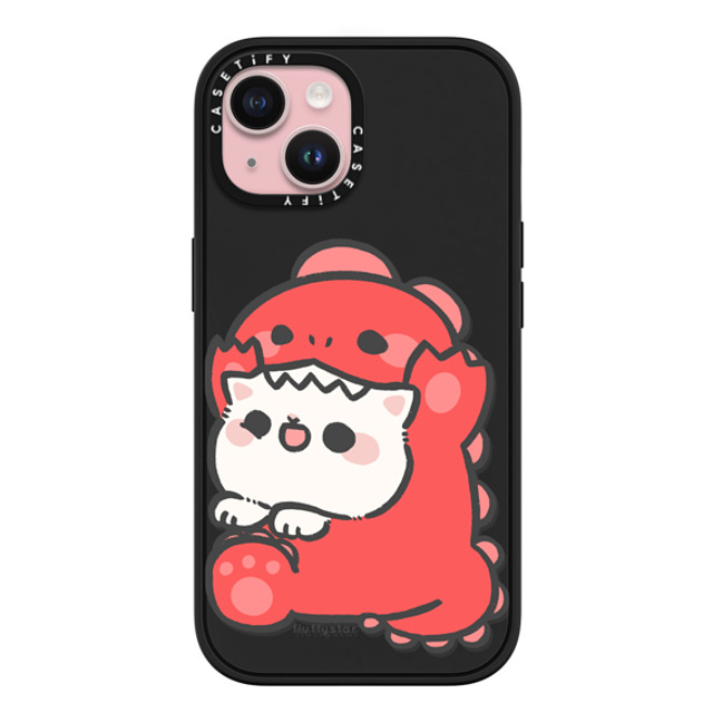 fluffystar x CASETiFY iPhone 15 ケース マットブラック インパクトケース MagSafe対応 Nini Dino