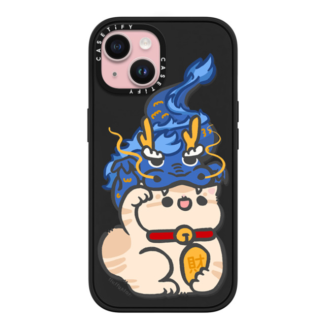 fluffystar x CASETiFY iPhone 15 ケース マットブラック インパクトケース MagSafe対応 Bobo in Dragon Year