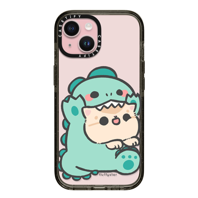 fluffystar x CASETiFY iPhone 15 ケース ブラック インパクトケース Bobo Dino