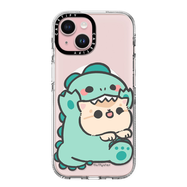 fluffystar x CASETiFY iPhone 15 ケース クリア クリア ケース MagSafe対応 Bobo Dino