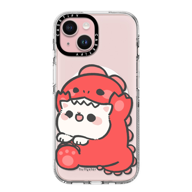 fluffystar x CASETiFY iPhone 15 ケース クリア クリア ケース MagSafe対応 Nini Dino