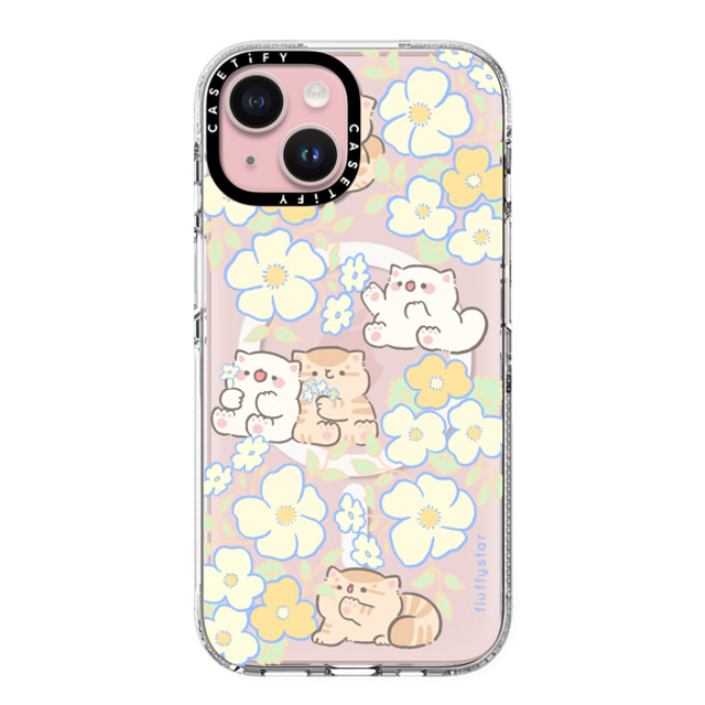 fluffystar x CASETiFY iPhone 15 Case Clear Clear Case MagSafe Compatible Flower day fluffystar x CASETiFY iPhone 15 Case Clear Clear Case MagSafe Compatible Flower day