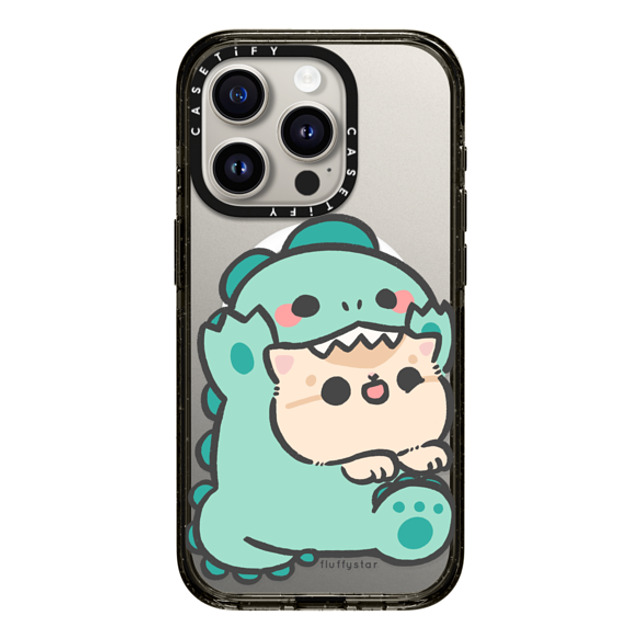 fluffystar x CASETiFY iPhone 15 Pro ケース ブラック インパクトケース MagSafe対応 Bobo Dino