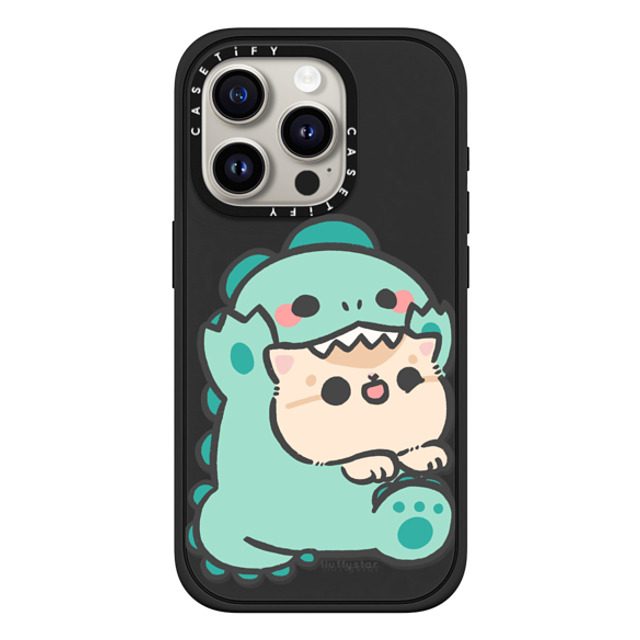 fluffystar x CASETiFY iPhone 15 Pro ケース マットブラック インパクトケース MagSafe対応 Bobo Dino