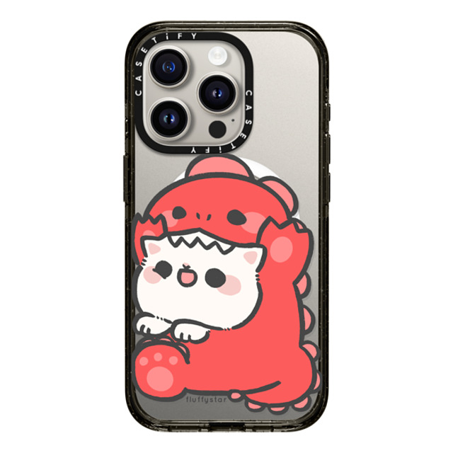 fluffystar x CASETiFY iPhone 15 Pro ケース ブラック インパクトケース MagSafe対応 Nini Dino