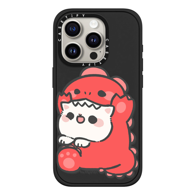 fluffystar x CASETiFY iPhone 15 Pro ケース マットブラック インパクトケース MagSafe対応 Nini Dino