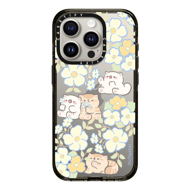 fluffystar x CASETiFY iPhone 15 Pro Case Black Impact Case Flower day fluffystar x CASETiFY iPhone 15 Pro Case Black Impact Case Flower day