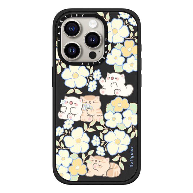 fluffystar x CASETiFY iPhone 15 Pro Case Matte Black Impact Case MagSafe Compatible Flower day fluffystar x CASETiFY iPhone 15 Pro Case Matte Black Impact Case MagSafe Compatible Flower day
