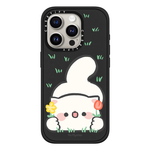 fluffystar x CASETiFY iPhone 15 Pro Case Matte Black Impact Case MagSafe Compatible You are My Flower Nini fluffystar x CASETiFY iPhone 15 Pro Case Matte Black Impact Case MagSafe Compatible You are My Flower Nini