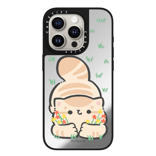 fluffystar x CASETiFY iPhone 15 Pro Case Silver on Black ミラーケース MagSafe対応 You are My Flower Bobo fluffystar x CASETiFY iPhone 15 Pro Case Silver on Black ミラーケース MagSafe対応 You are My Flower Bobo