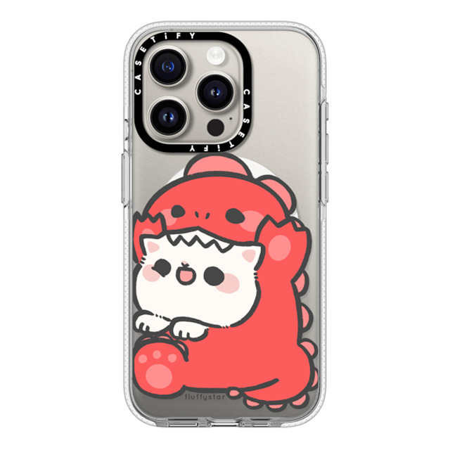 fluffystar x CASETiFY iPhone 15 Pro ケース クリア クリア ケース MagSafe対応 Nini Dino