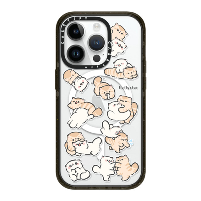 fluffystar x CASETiFY iPhone 14 Pro ケース ブラック インパクトケース MagSafe対応 Love You Everyday