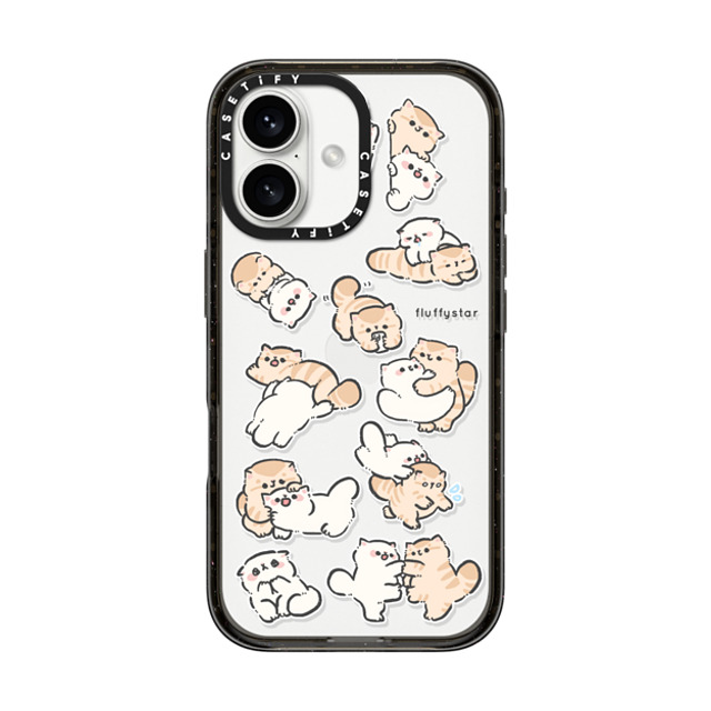 fluffystar x CASETiFY iPhone 16 ケース ブラック インパクトケース Love You Everyday