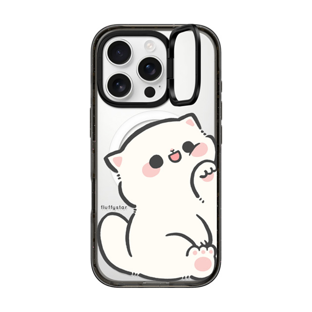 fluffystar x CASETiFY iPhone 16 Pro ケース ブラック インパクトリングスタンドケース MagSafe対応 With Nini