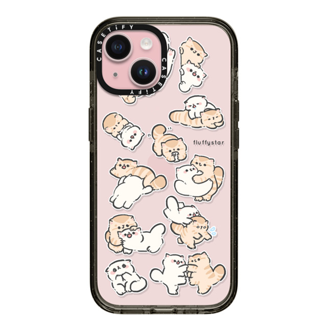 fluffystar x CASETiFY iPhone 15 ケース ブラック インパクトケース Love You Everyday