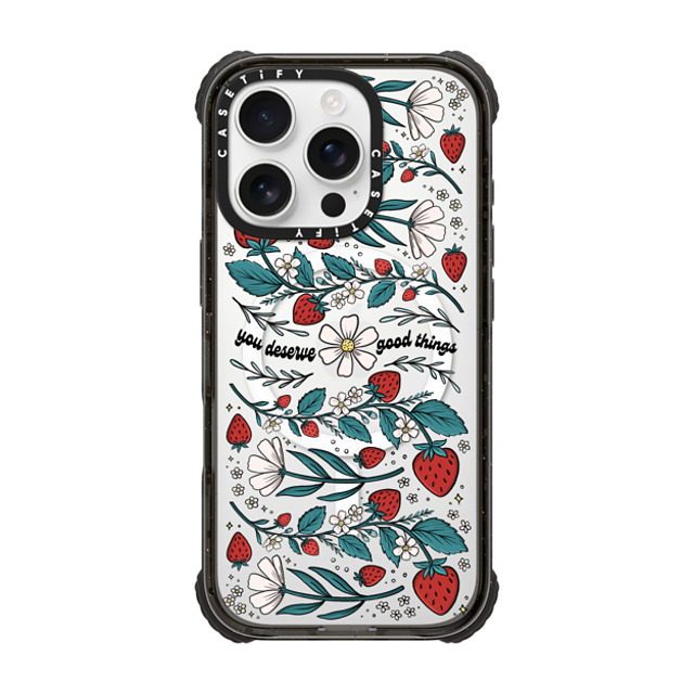 Sending Love Studio x CASETiFY iPhone 16 Pro ケース Y2K ブラック ウルトラ インパクトケース MagSafe 対応 You Deserve Good Things New iPhone Sending Love Studio x CASETiFY iPhone 16 Pro ケース Y2K ブラック ウルトラ インパクトケース MagSafe 対応 You Deserve Good Things New iPhone