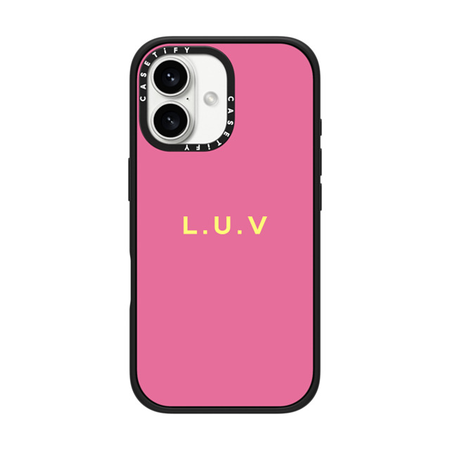 CASETiFY iPhone 16 ケース マットブラック インパクトケース MagSafe対応 Custom Case - L. u.v