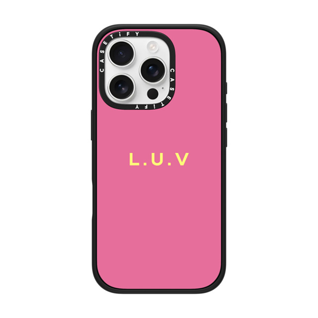 CASETiFY iPhone 16 Pro ケース マットブラック インパクトケース MagSafe対応 Custom Case - L. u.v