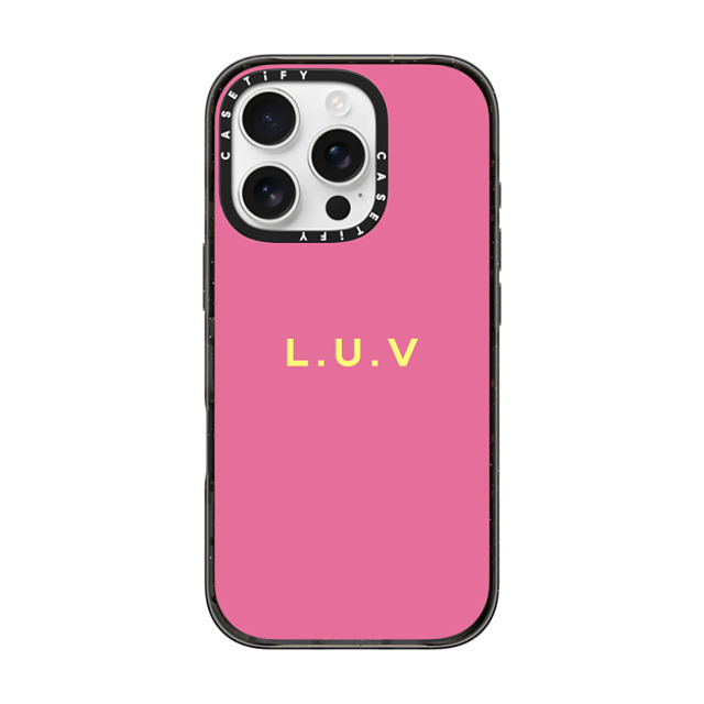 CASETiFY iPhone 16 Pro ケース ブラック インパクトケース Custom Case - L. u.v