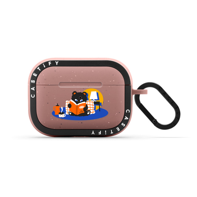 INDI x CASETiFY AirPods Pro Animal,Cartoon Matte Dusty Rose バウンス ケース Black Bear BY INDI Father's Day INDI x CASETiFY AirPods Pro Animal,Cartoon Matte Dusty Rose バウンス ケース Black Bear BY INDI Father's Day
