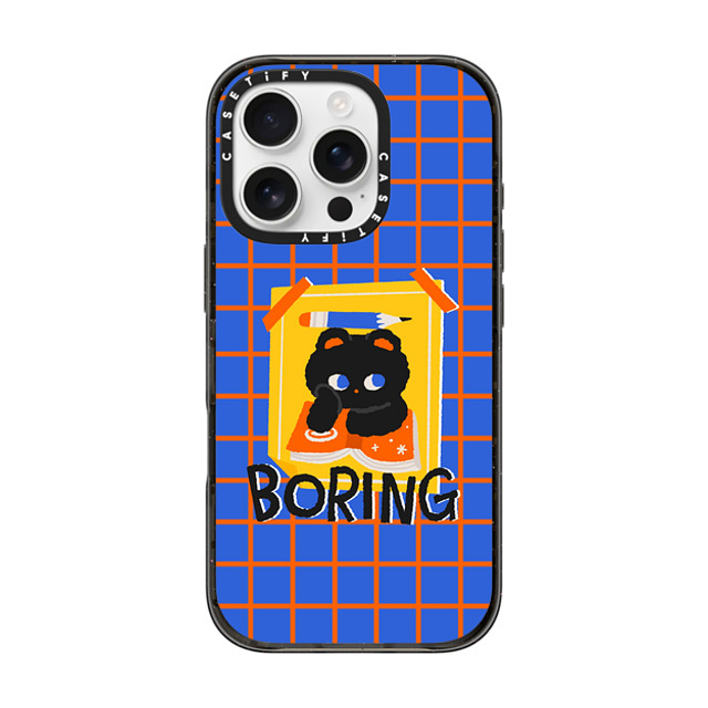 INDI x CASETiFY iPhone 16 Pro ケース Cat,Animal ブラック インパクトケース boring BY INDI Back to School INDI x CASETiFY iPhone 16 Pro ケース Cat,Animal ブラック インパクトケース boring BY INDI Back to School