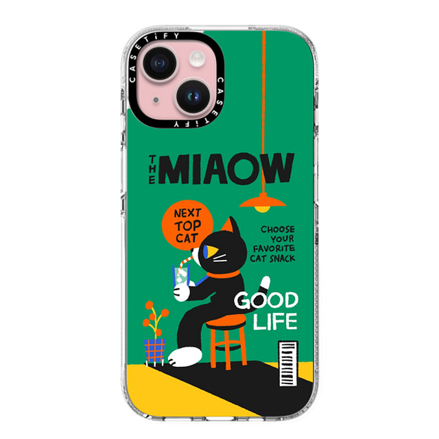 INDI x CASETiFY iPhone 15 ケース クリア クリア ケース MagSafe対応 a cat magazine BY INDI