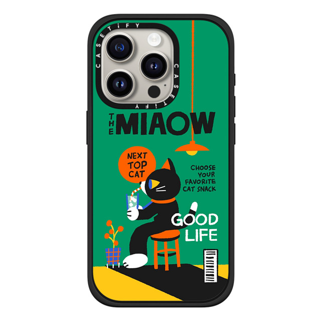 INDI x CASETiFY iPhone 15 Pro ケース マットブラック インパクトケース MagSafe対応 a cat magazine BY INDI