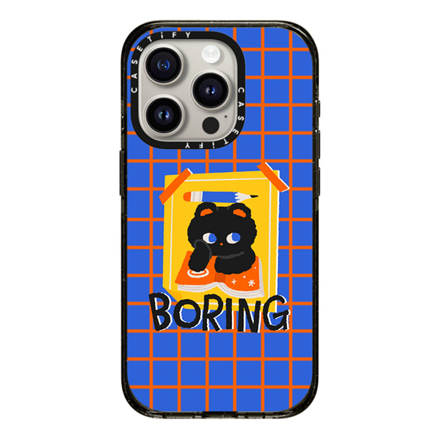 INDI x CASETiFY iPhone 15 Pro ケース Cat,Animal ブラック インパクトケース MagSafe対応 boring BY INDI Back to School INDI x CASETiFY iPhone 15 Pro ケース Cat,Animal ブラック インパクトケース MagSafe対応 boring BY INDI Back to School