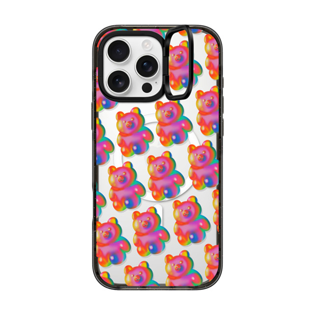 INDI x CASETiFY iPhone 16 Pro Max ケース Bear,Animal ブラック インパクトリングスタンドケース MagSafe対応 Jelly bear BY INDI Father's Day INDI x CASETiFY iPhone 16 Pro Max ケース Bear,Animal ブラック インパクトリングスタンドケース MagSafe対応 Jelly bear BY INDI Father's Day