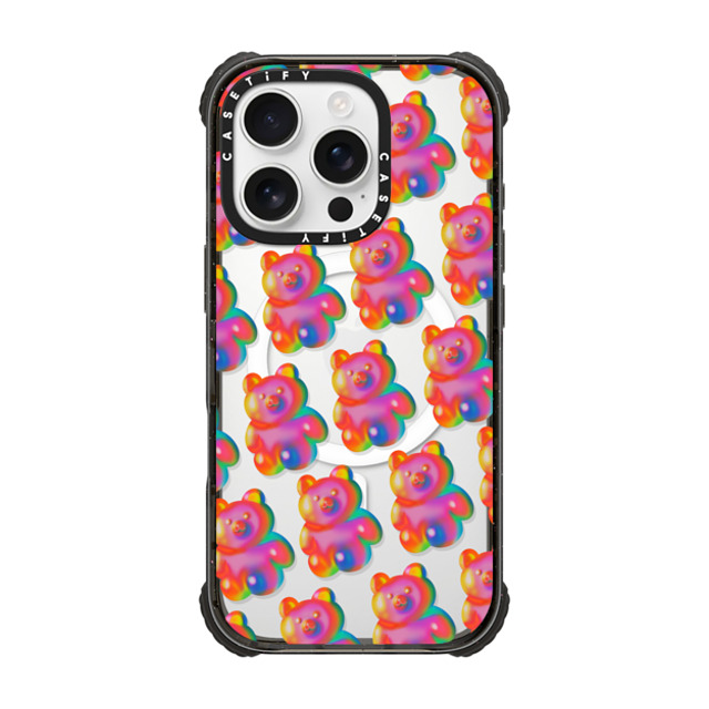 INDI x CASETiFY iPhone 16 Pro ケース Bear,Animal ブラック ウルトラ インパクトケース MagSafe 対応 Jelly bear BY INDI Father's Day INDI x CASETiFY iPhone 16 Pro ケース Bear,Animal ブラック ウルトラ インパクトケース MagSafe 対応 Jelly bear BY INDI Father's Day