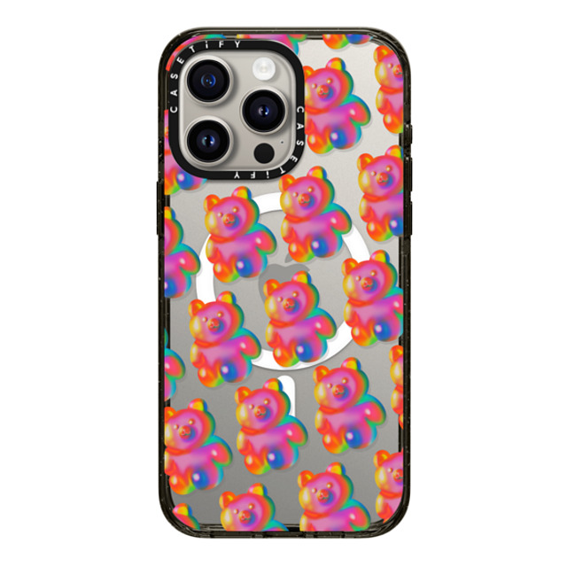 INDI x CASETiFY iPhone 15 Pro Max ケース Bear,Animal ブラック インパクトケース MagSafe対応 Jelly bear BY INDI Back to School INDI x CASETiFY iPhone 15 Pro Max ケース Bear,Animal ブラック インパクトケース MagSafe対応 Jelly bear BY INDI Back to School