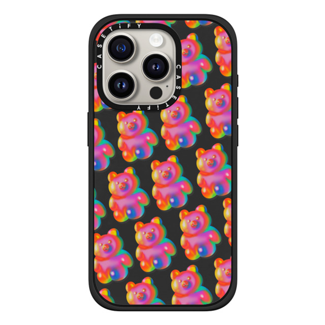 INDI x CASETiFY iPhone 15 Pro Case Bear,Animal マットブラック Impact Case MagSafe Compatible Jelly bear BY INDI Mother's Day INDI x CASETiFY iPhone 15 Pro Case Bear,Animal マットブラック Impact Case MagSafe Compatible Jelly bear BY INDI Mother's Day