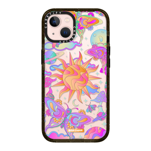 Kelsie Cosmic x CASETiFY iPhone 13 ケース ブラック インパクトケース Space Garden