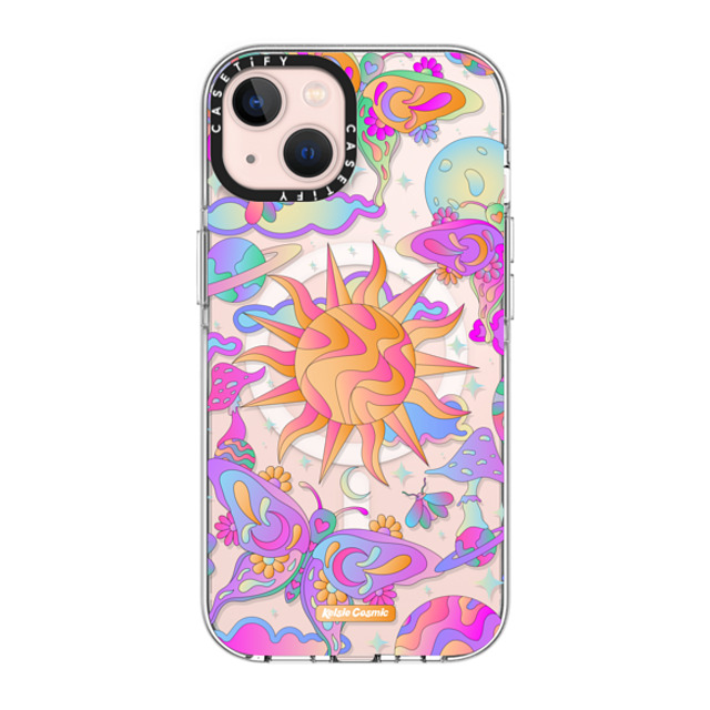 Kelsie Cosmic x CASETiFY iPhone 13 ケース クリア クリア ケース MagSafe対応 Space Garden