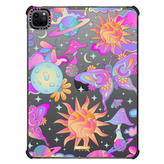 Kelsie Cosmic x CASETiFY iPad Pro 11 (第3/4世代) ブラック iPad インパクト ケース Space Garden