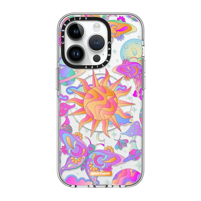 Kelsie Cosmic x CASETiFY iPhone 14 Pro ケース クリア クリア ケース MagSafe対応 Space Garden