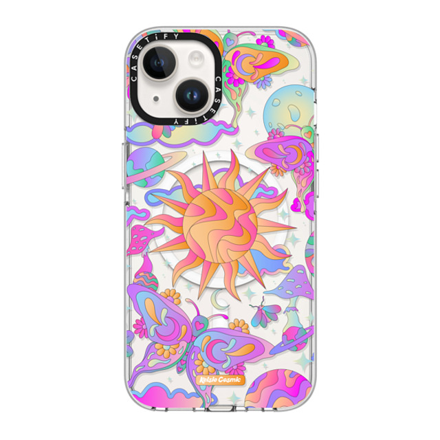 Kelsie Cosmic x CASETiFY iPhone 14 ケース クリア クリア ケース MagSafe対応 Space Garden