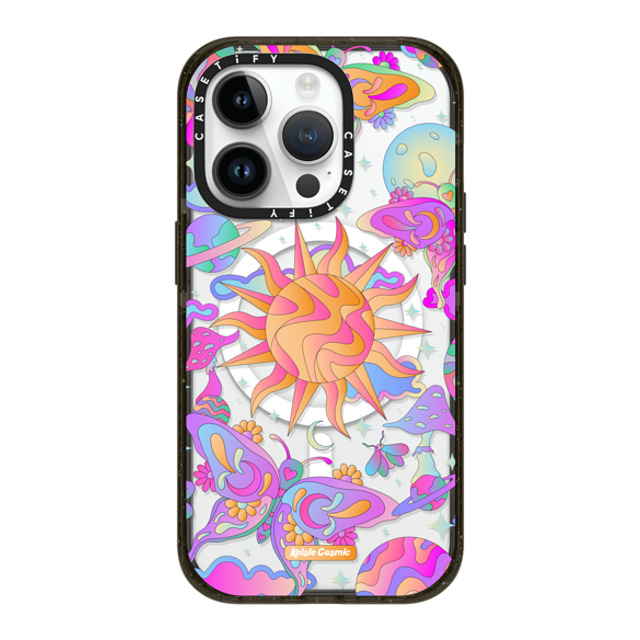 Kelsie Cosmic x CASETiFY iPhone 14 Pro ケース ブラック インパクトケース MagSafe対応 Space Garden