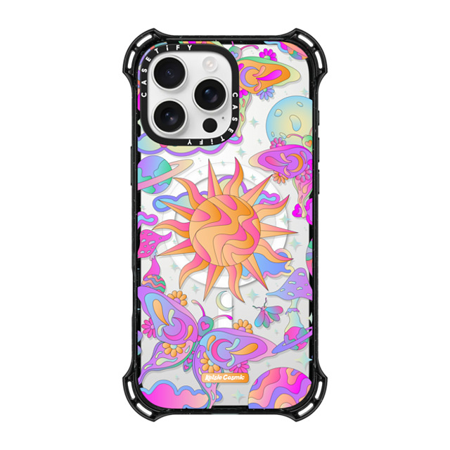 Kelsie Cosmic x CASETiFY iPhone 16 Pro Max ケース ブラック バウンスケース Space Garden