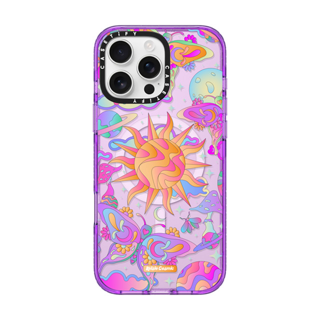Kelsie Cosmic x CASETiFY iPhone 16 Pro Max Case パープル Impact Case MagSafe Compatible Space Garden Kelsie Cosmic x CASETiFY iPhone 16 Pro Max Case パープル Impact Case MagSafe Compatible Space Garden