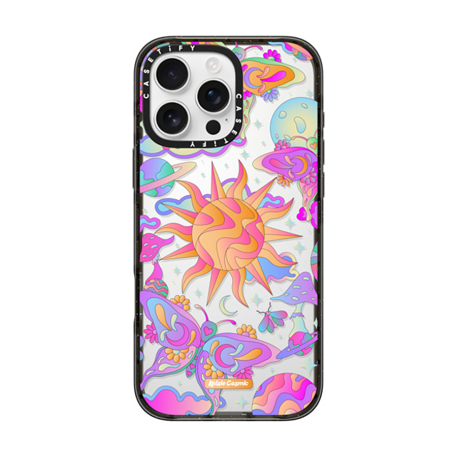 Kelsie Cosmic x CASETiFY iPhone 16 Pro Max ケース ブラック インパクトケース Space Garden