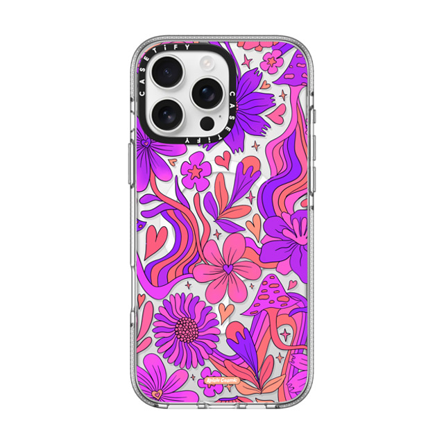 Kelsie Cosmic x CASETiFY iPhone 16 Pro Max Case クリア クリア ケース MagSafe対応 Groovy Floral Kelsie Cosmic x CASETiFY iPhone 16 Pro Max Case クリア クリア ケース MagSafe対応 Groovy Floral