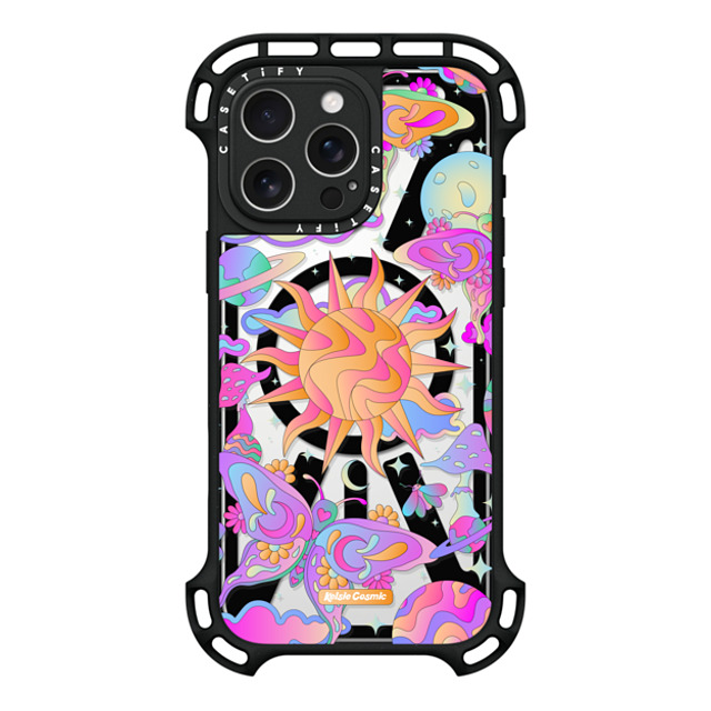 Kelsie Cosmic x CASETiFY iPhone 16 Pro Max ケース ブラック ウルトラ バウンスケース MagSafe対応 Space Garden