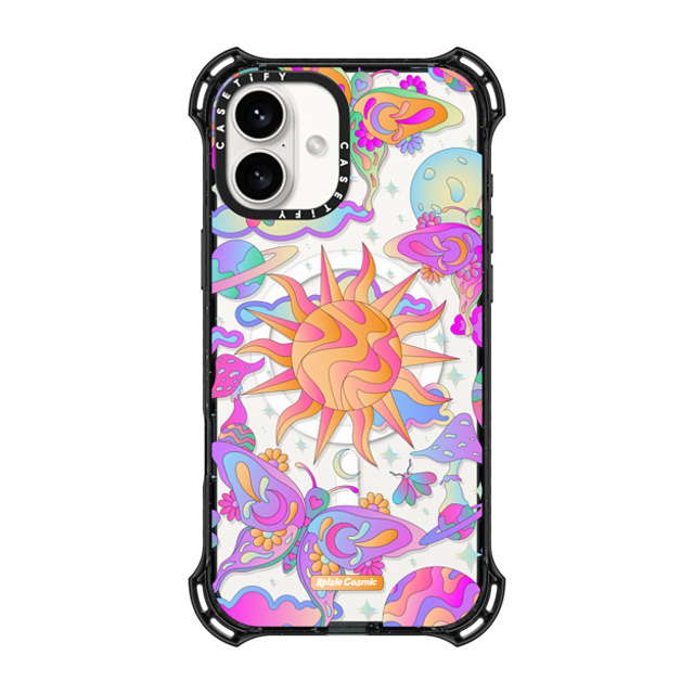 Kelsie Cosmic x CASETiFY iPhone 16 Plus Case Black バウンスケース Space Garden Kelsie Cosmic x CASETiFY iPhone 16 Plus Case Black バウンスケース Space Garden