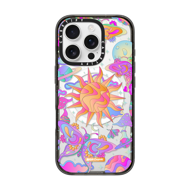 Kelsie Cosmic x CASETiFY iPhone 16 Pro ケース ブラック インパクトケース MagSafe対応 Space Garden