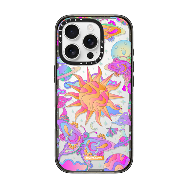 Kelsie Cosmic x CASETiFY iPhone 16 Pro ケース ブラック インパクトケース Space Garden